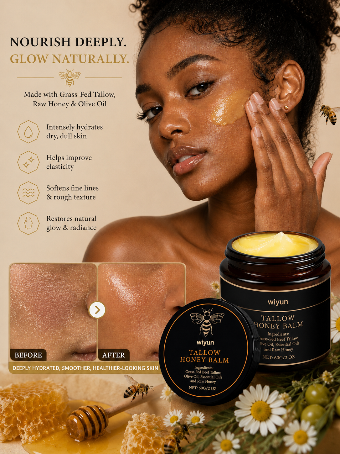 Whipped Honey Tallow Crème